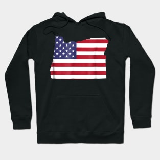 4th Of July Oregon State American Flag Party Hoodie